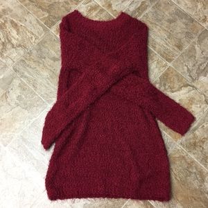 NWOT Passports long Sleeve Tunic Red Top